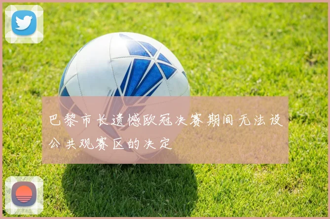 巴黎市长遗憾欧冠决赛期间无法设公共观赛区的决定